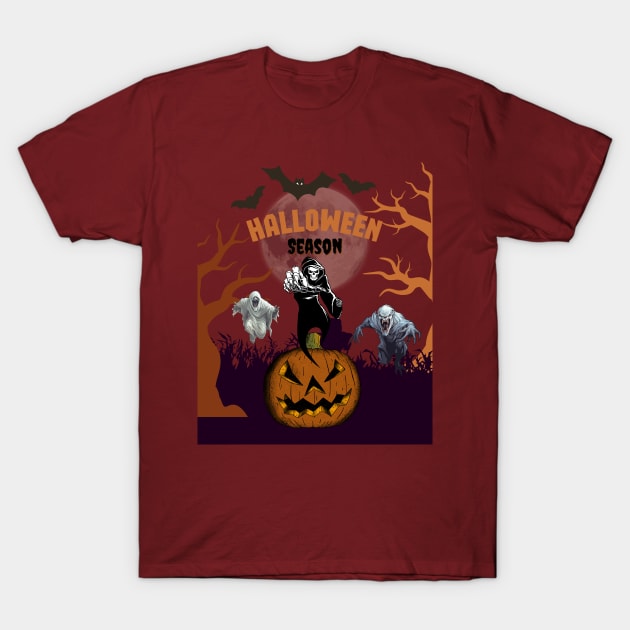 Spooky Creepy Halloween Season T-Shirt by Tuff Tees